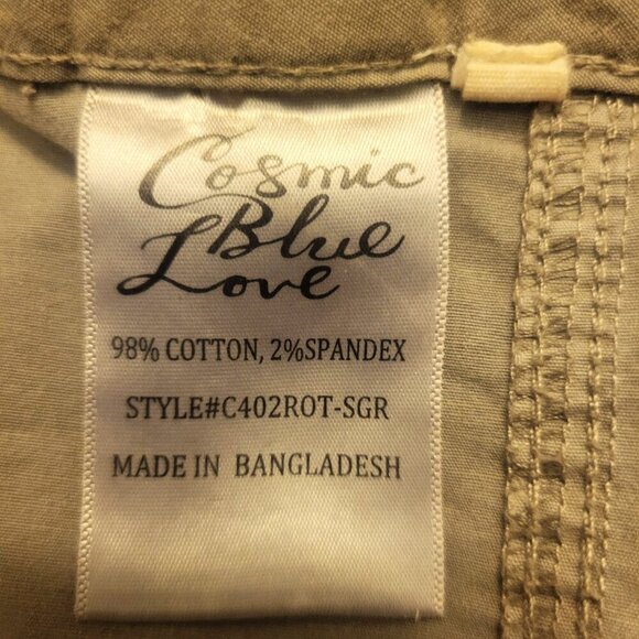 Cosmic Blue Love Women's Cargo Pants - Lt Khaki - Size 31 - Picture 14 of 16
